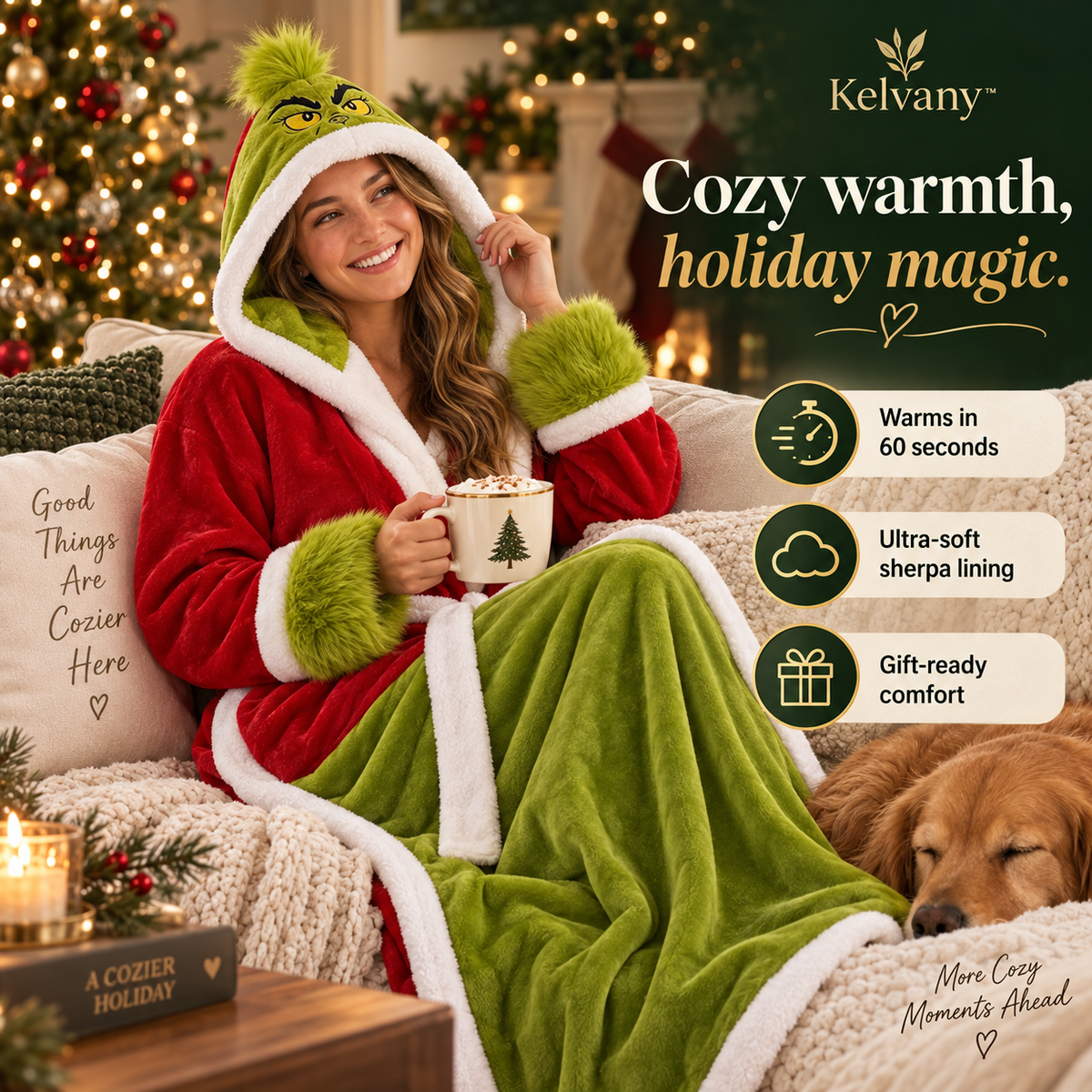 Kelvany™ Heated Sherpa Robe